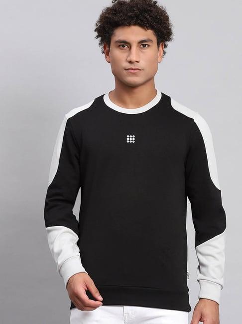 rock.it black smart fit colour block sweatshirt