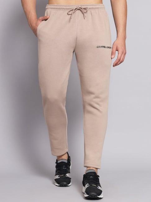 griffel camel regular fit logo print trackpants