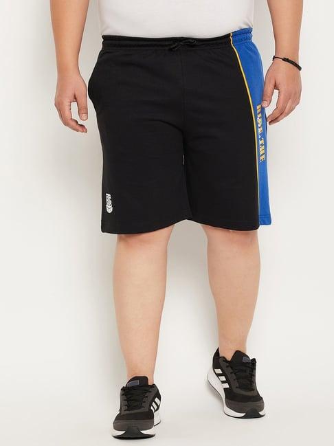 bigbanana black regular fit printed shorts