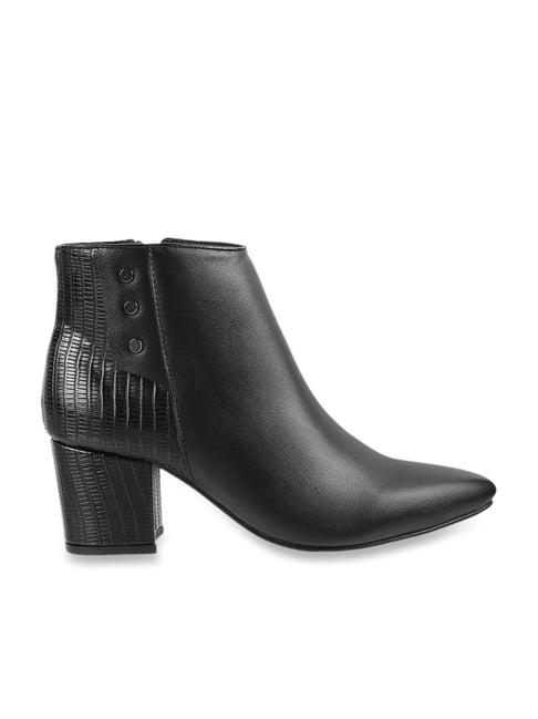 mochi women's black casual booties