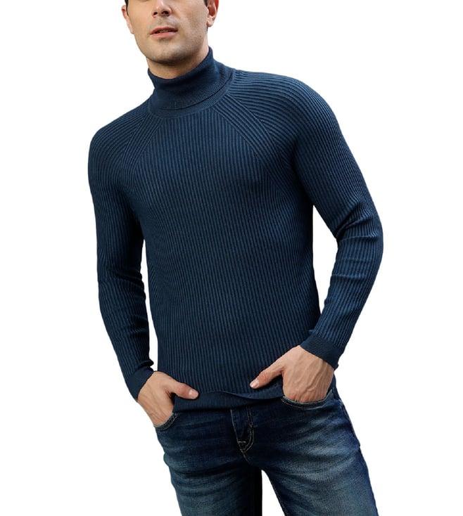 antony morato blue fashion slim fit sweater