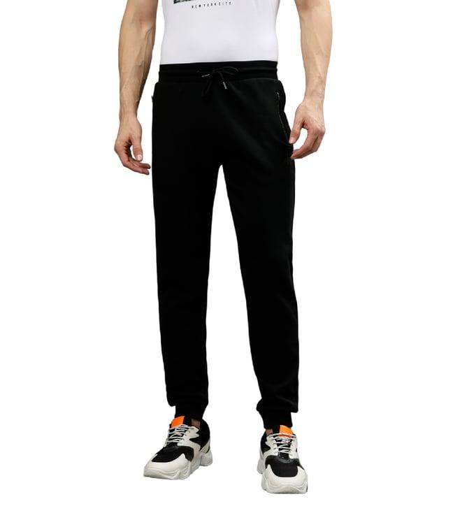 iconic black fashion regular fit trackpants