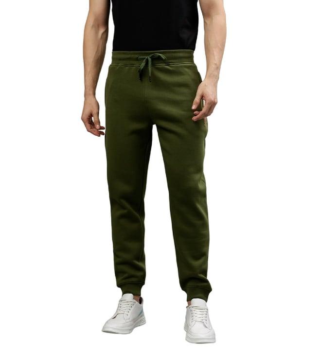 iconic green regular fit joggers