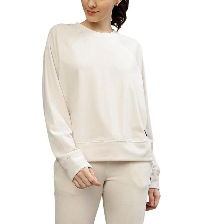 dkny beige fashion regular fit sweatshirt