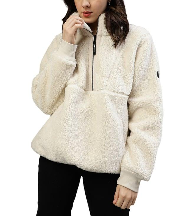 dkny beige fashion regular fit sweater