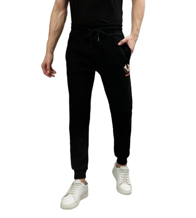 true religion black fashion oversized trackpants