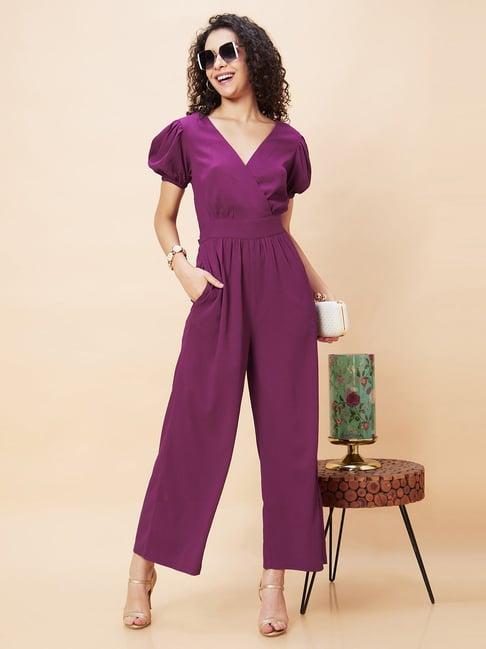 globus purple jumpsuit