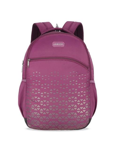 lavie sport chrysolite 34l laptop backpack for boys & girls unisex bag for men & women (purple)