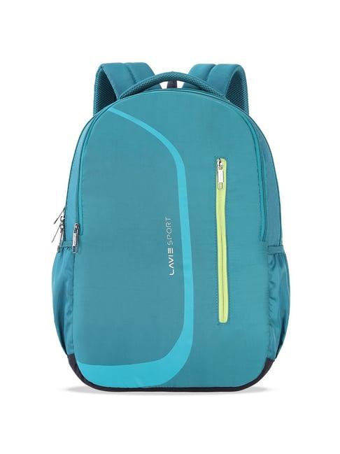 lavie sport zolt x 34l laptop backpack for men & women | college bag for boys & girls (teal)