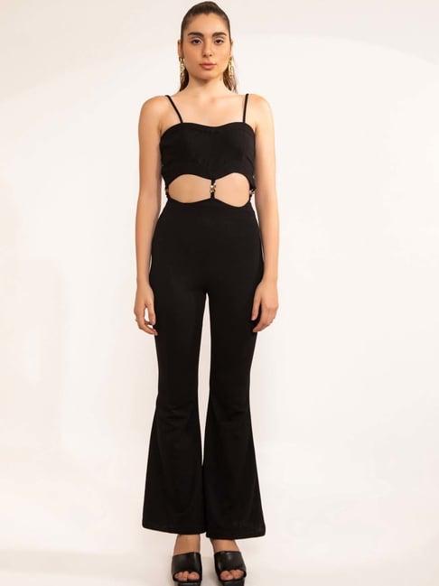 kaori by shreya agarwal black sleeveless jumpsuit