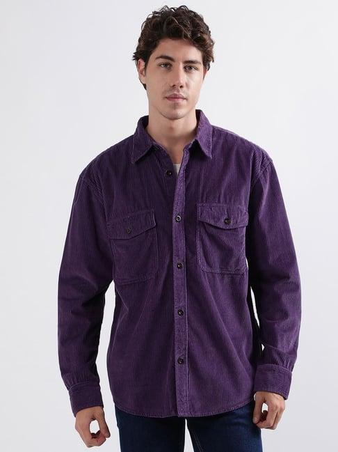 gant relaxed fit solid corduroy casual shirt