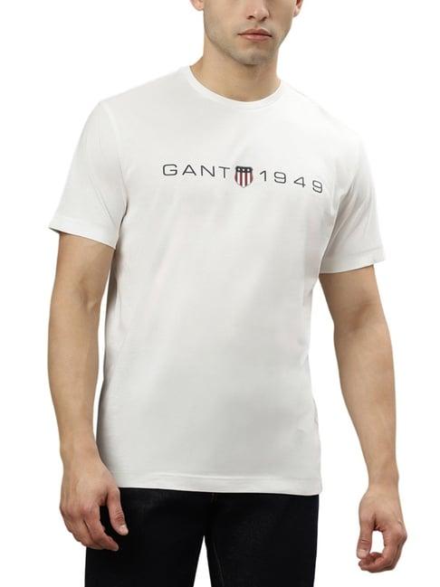 gant solid round neck regular fit t-shirt