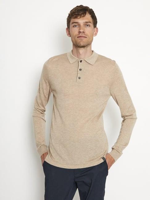 bruun & stengade beige regular fit sweater