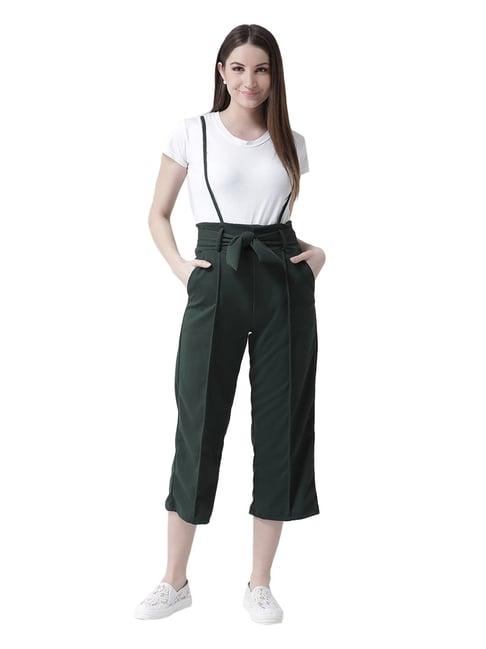 kassually green midi dungarees