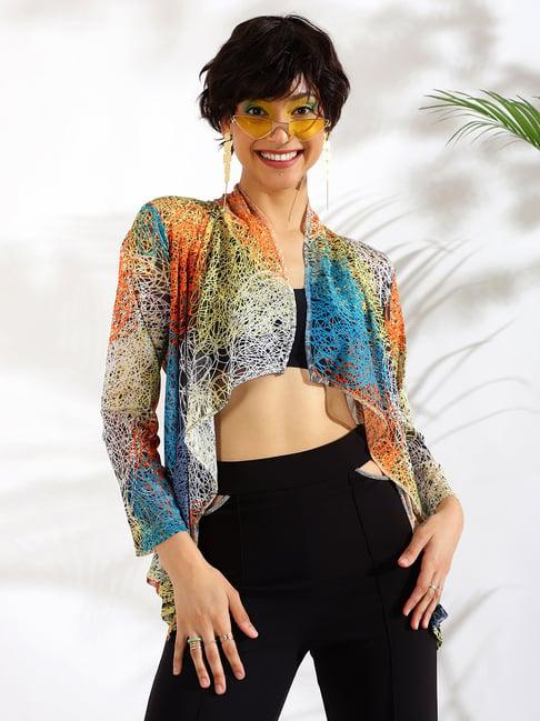 kassually multicolor printed shrug