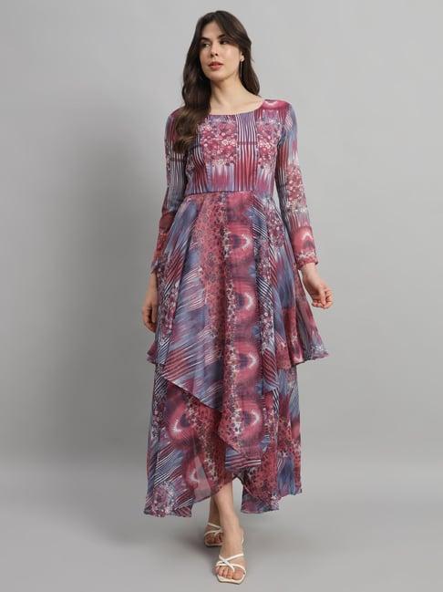 scorpius multicolor printed maxi dress