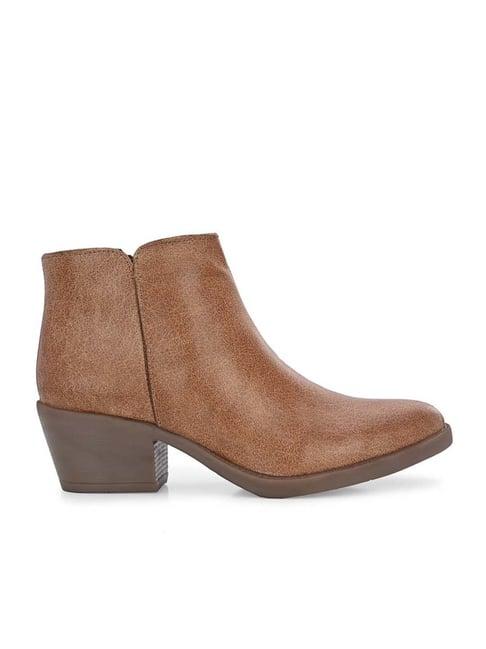 carlo romano women's tan casual boots