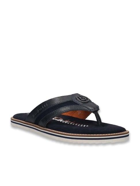 bugatti men's cobie dark blue flip flops