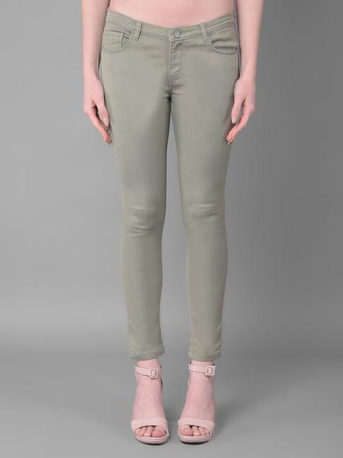 crimsoune club olive skinny fit mid rise jeans