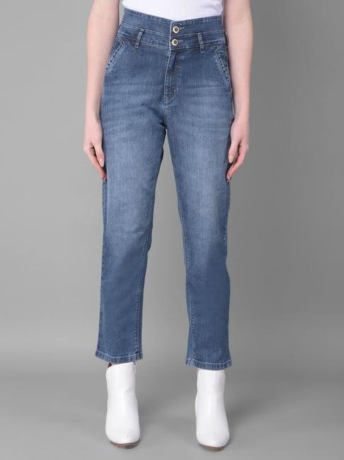 crimsoune club blue relaxed fit mid rise jeans