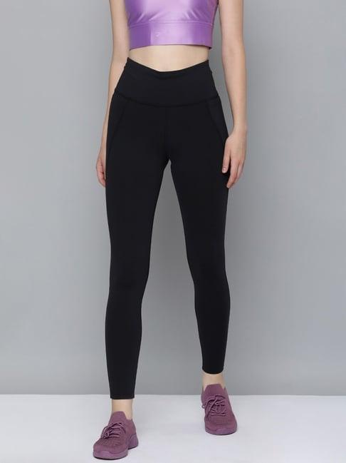 reebok black high rise sports tights