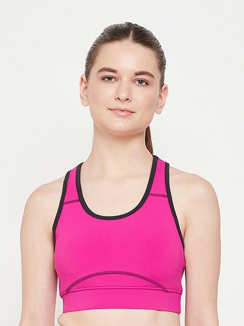 edrio magenta pink sports bra