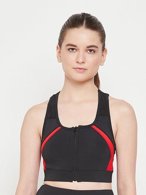 edrio black sports bra