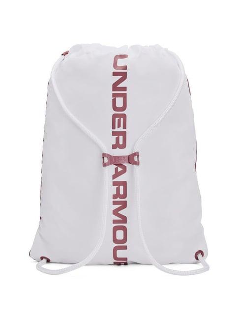 under armour ozsee white & pink polyester solid backpack