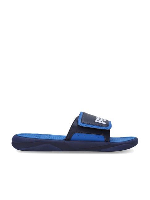 puma men's royalcat comfort navy slides