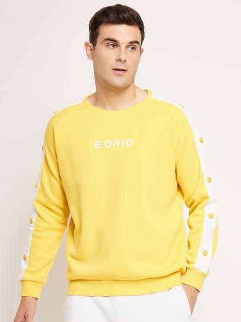 edrio radiant yellow relaxed fit sweatshirt