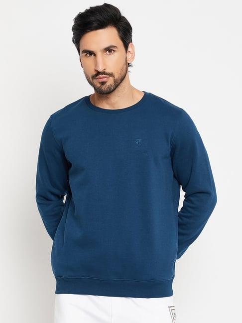 edrio teal blue relaxed fit sweatshirt