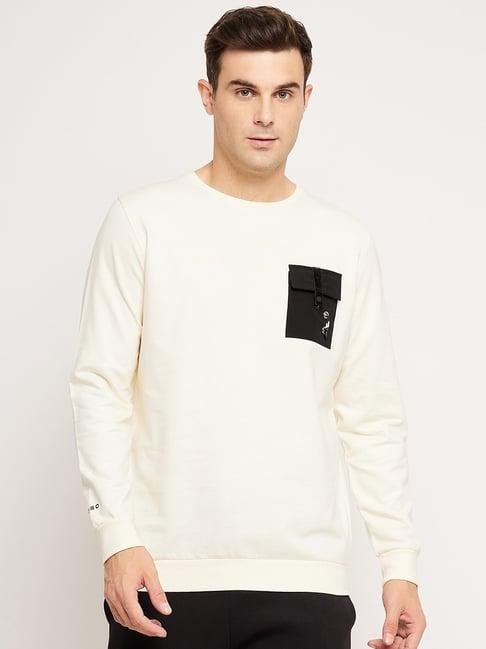 edrio off white relaxed fit sweatshirt