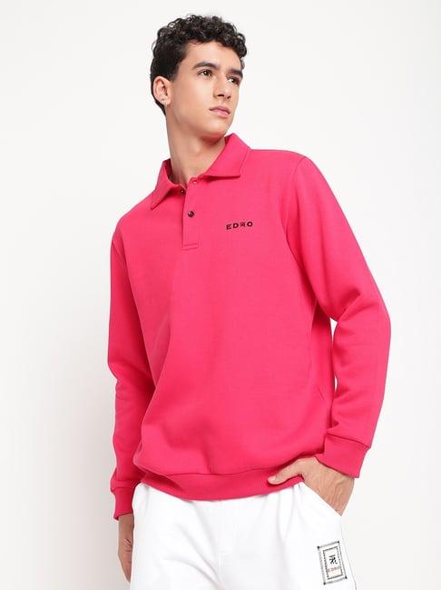 edrio viva magenta relaxed fit polo t-shirt