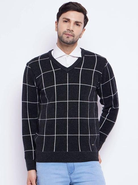 duke anthra regular fit checks sweater