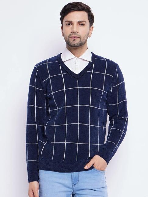 duke denim regular fit checks sweater