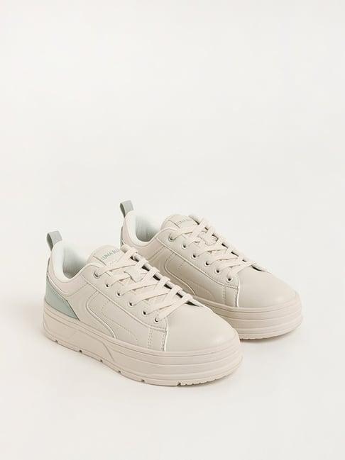 luna blu by westside beige block sneakers