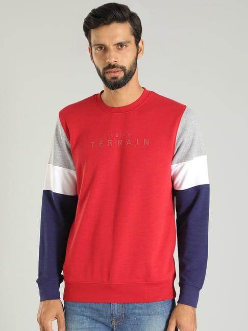 indian terrain multicolor regular fit sweatshirt