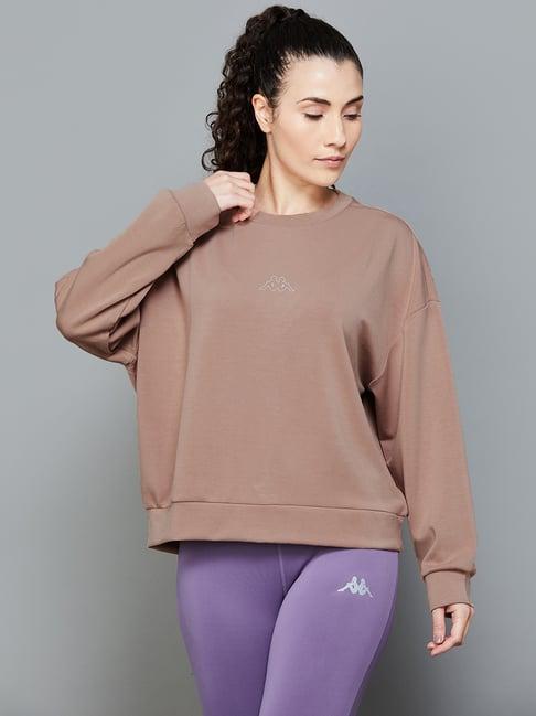 kappa beige regular fit sports sweatshirt