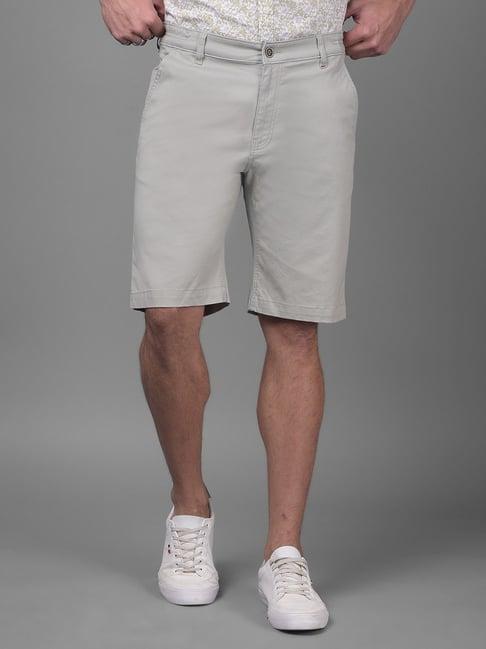 crimsoune club green cotton slim fit shorts