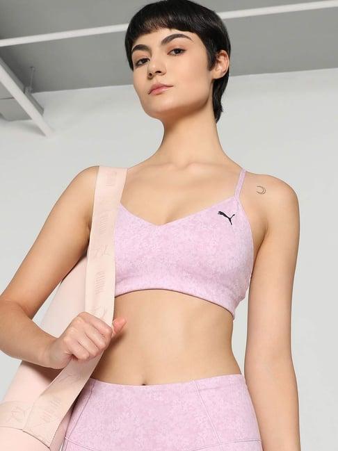 puma lilac plain sports bra