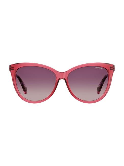 polaroid burgundy cat eye sunglasses for women