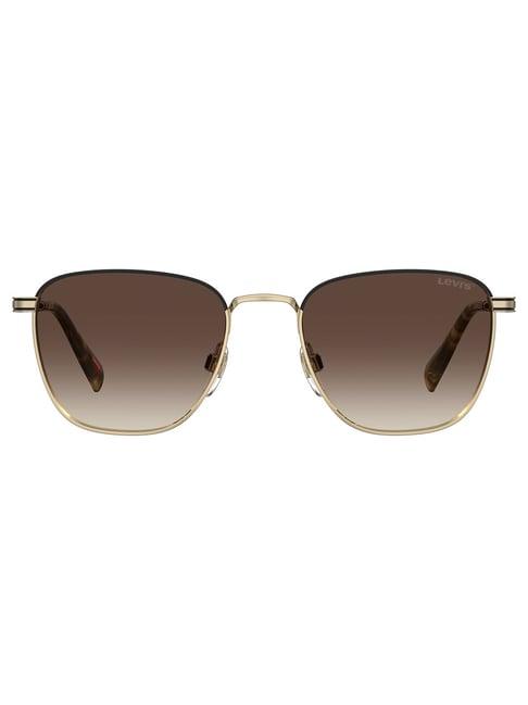 levi's brown rectangular unisex sunglasses