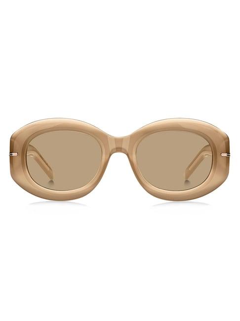 hugo boss brown oval sunglasses for women