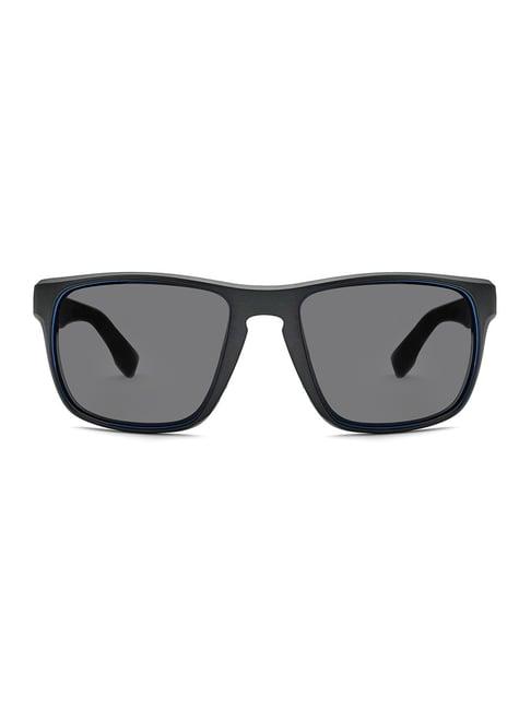 hugo boss grey rectangular sunglasses for men