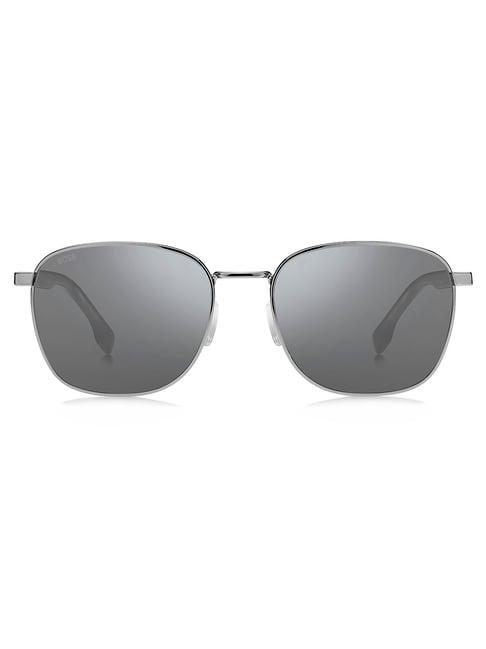 hugo boss silver square sunglasses for men