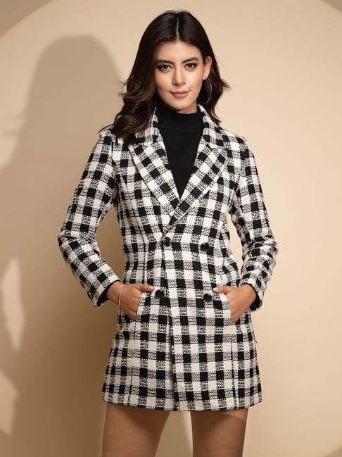 global republic black & white coat