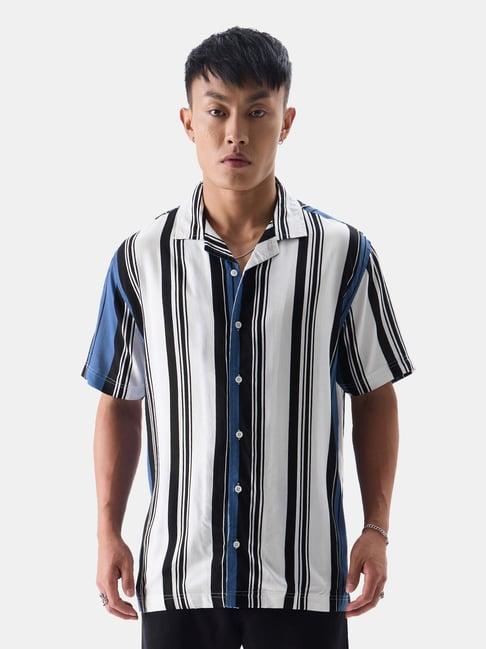 the souled store multicolor regular fit striped shirt