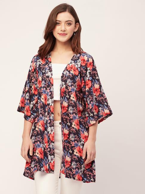 moomaya navy floral print shrug