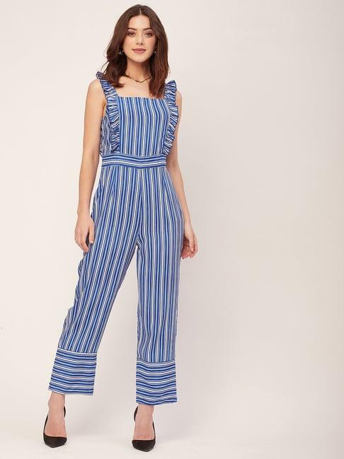 moomaya blue striped jumpsuit