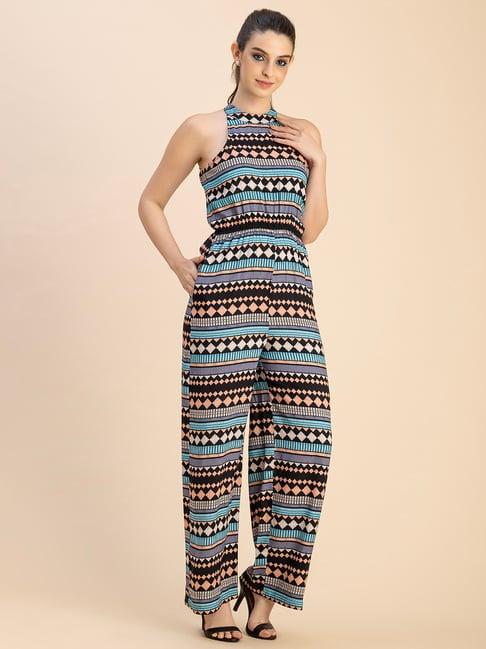 moomaya multicolor printed jumpsuit